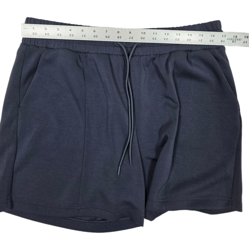 Z by Zella Womens Navy Blue Drawstring Lounge Shorts w/Pockets